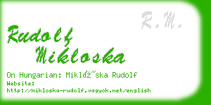 rudolf mikloska business card